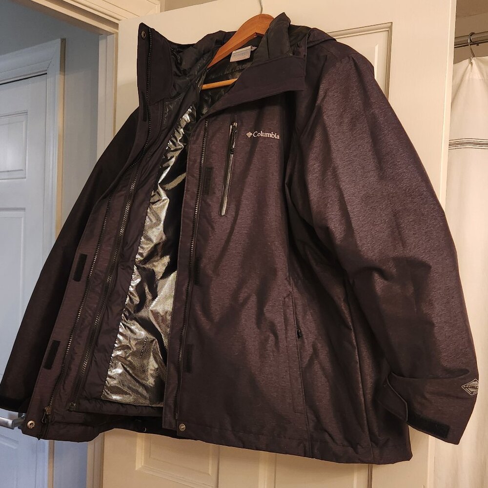Columbia 3-in-1 Interchange Jacket OmniHeat- Black - 2X